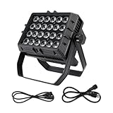 Topteng Rectangle 200W LED Flood DJ Par Light 24x12w 6In1 Waterproof City Color LED Moving Head Stage Light for Church, Night Clubs, Entertainment Halls, Disco, Hotels, Shops