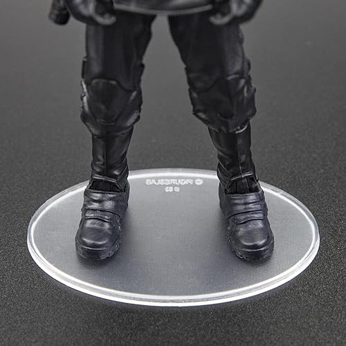 Image of 6inch Action Figure Display Stand, Clear Support Foot Stand Holder Base with Peg Accessories, Compatible with Mavel Legends / GiJeo Classified Series / D C / Mo tu 1 /12 Scale, 28PCS