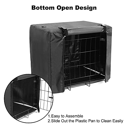 Dog Crate Cover, Waterproof Durable Oxford Pet Kennel Cover Outdoor Indoor Door Wire Dog Cage Protective Cover Universal⦠- Image 7