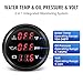 MAIMEIMI Triple Gauge Set 3 in 1 (Oil Pressure PSI + Watertemp °F + Volt) 2-1/16