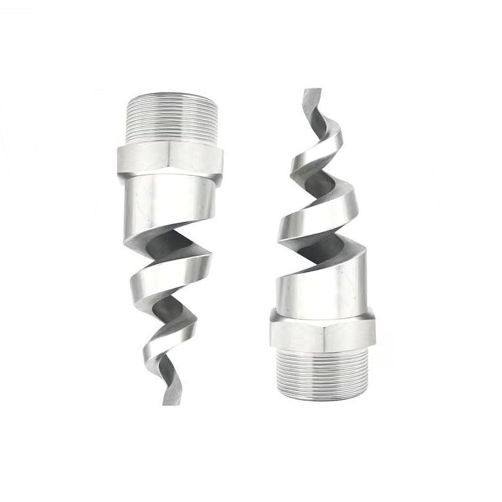 Boquilla pulverizadora de alta presión, Boquilla atomizadora en espiral de acero inoxidable plateada, 90 y 120 grados, 1/4-2 pulgadas, 1-10 Uds(1.5 Inch 304 Stainless Steel,5pcs)