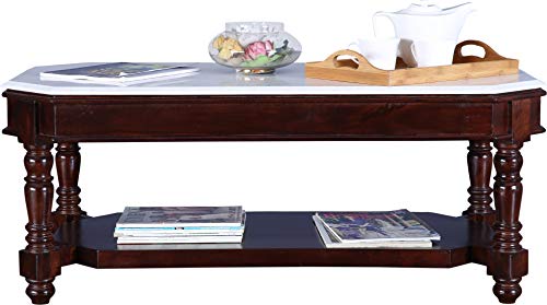 Image of HomeTown Royal Solid Wood Center Table in Dark Walnut Color