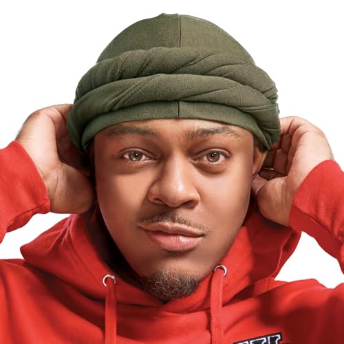 Image of Red by Kiss Bow Wow Premium Satin Mens Turban - Anti Breakage Moisture Retention, Stylish Soft Light Comfort Headwear