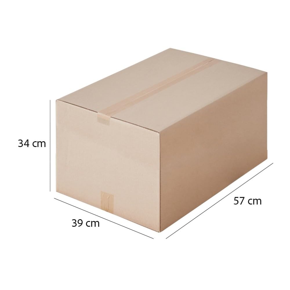 Pack and Move - Lot 20 cartons déménagement seconde main - 57 x 39 x 34 cm - Cartons réemployés - Seconde vie - 1 adhésif offert
