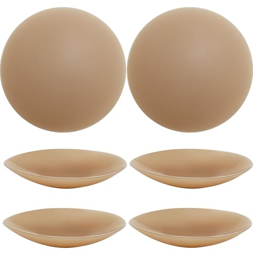 Image of Nimiah Silicone Pasties Nipple Covers - Reusable Breast Petals 3 Pairs Invisible Adhesive Boob Stickers for Women