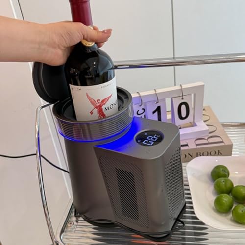 Enfriador De Vino Eléctrico De 60 W, Enfriador De Vino Individual De Acero Inoxidable, Control Preciso De Temperatura (0-20 °C), Bebidas Rápidas, Botella De 750 Ml, Para Fiestas, Eventos, Autocaravana