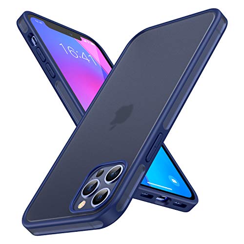 MSYAISX Shockproof Case Compatible with iPhone 12/ iPhone 12 Pro 6.1(2020) [Military Grade Drop Protection] Hard PC Back Cover + Flexible TPU Frame Skin-Friendly Feel Translucent Matte Phone Cover