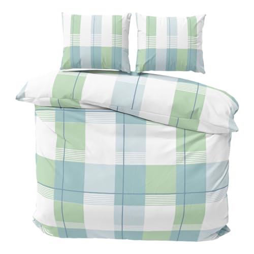 Visaggio Biber Bettwäsche 240x220 cm flauschig Feinbiber Bettbezug...