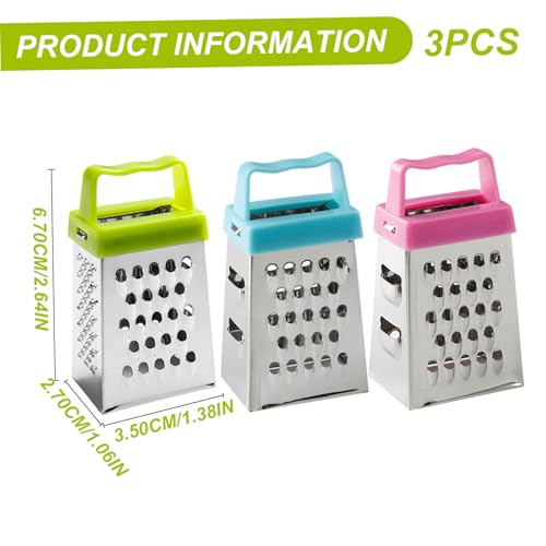 Set de 3 Ralladores Pequeños de Acero Inoxidable miniatura 2