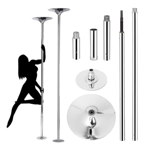 Barra de Pole Dance, Barra de Baile para Ejercicio y Fitness, Ideal para Principiantes y Profesionales, Ajustable 2.23–2.74 m para Hogar, Estudio, Club y Gimnasio
