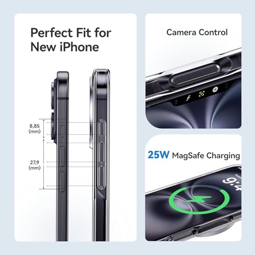 Image of ClearShield Transparent Back Cover for iPhone 16, Hybrid PC & TPU Shockproof Design, 360 Degree Protection Crystal Clear Case, Anti-Scratch Armor Mobile Phone Cover