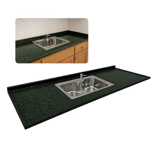 Pia de Cozinha Granito Verde Ubatuba 120cm Com Cuba Gourmet