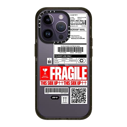 CASETiFY �C���p�N�g iPhone 14 Pro �P�[�X [MIL�K�i���� (4x MIL-STD-810G)/2.5m����̗����������N���A] - Pp-0008 - �O���b�V�[ �u���b�N