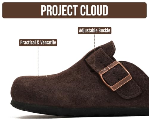 Image of 100% Genuine Leather Slip-on Footbed Clogs for Women - Fall Shoes for Women