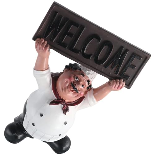 Adorno Decorativo Chef Bienvenida Resina miniatura 7