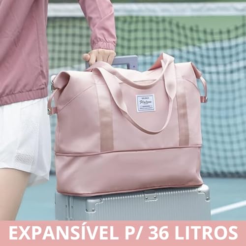 Bolsa Viagem Feminina Retrátil Elegante Grande Capacidade Bolsa de Ombro À Prova D'Água Bolsa de Io