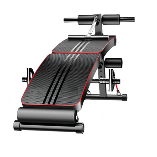 Sit-Up Bank Klappbar, Multifunktion Trainingsbank Höhenverstellbar, Mit Feder Booster Gepolstert, Bauchtrainer für Übungen Im Fitnessstudio Oder Zu Hause