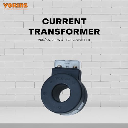 Image of YOKINS Current Transformer 200 /5A, 200A CT for Ammeter Model RT43 Polycarbonate encapsulated Round current transformer with terminals and protective cap