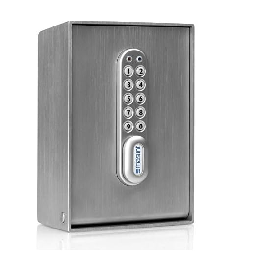 masunt nyckelskåp 2120 E Code | innovativ fjärröverlämning av kod online | elektroniskt nyckelskåp av massivt ädelstål | maximal säkerhet | väderbeständigt | silver