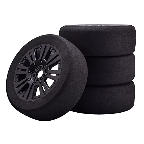 Shaluoman 1/8 RC Tires and Wheels, 4Pcs Off Road Tires for RC Car Trucks Foam Vehicle Tyres 17mm Hex...