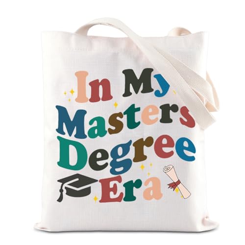 ENSIANTH Bolsa de mão In My Masters Degree Era, presente de mestrado para mestrado, presente de pós-graduação, presente de pós-graduação, Bolsa de mestrado, Large, Sacola
