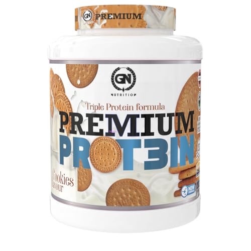 GN Nutrition Premium Protein 2 Kg | Sabor COOKIES | Ideal Para Crecimiento Muscular y Recuperación