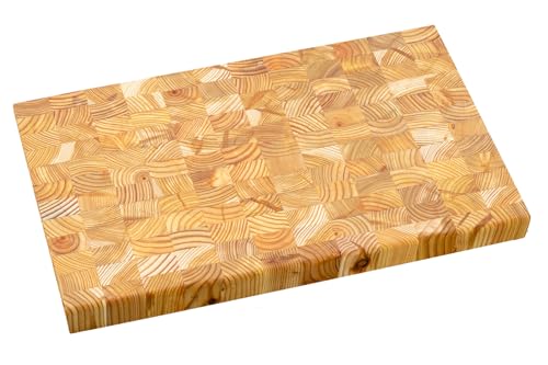 Tabla de Cortar de Madera de Alerce Canadiense, Grano Final, para una Mano, Grande, Patrón Aleatorio, Línea Estándar, Hecha a Mano para Chefs Profesionales y Cocina Doméstica, 38,1 cm x 24,1 cm x 3,2 cm miniatura 1