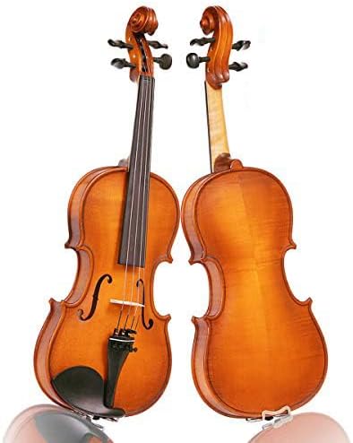 4/4 Full size Beginner 'GENIAL 1-Oil' Model, a Gliga Violin Handmade in Romania, Beginning Student Level, Hand Varnished, Hand Inlaid Purfling, Hand Carved Solid European Wood, Fully Set Up