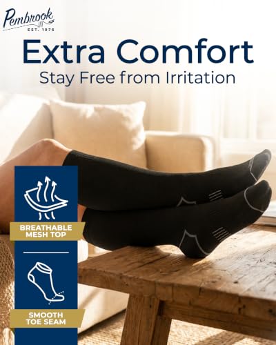 Image of Pembrook Plus Size Compression Socks for Women Wide Calf - 3 Pairs, 20-30mmHg Extra Wide Calf Compression Socks, Up to 4XL