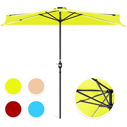 Best Choice Products 8 5ft Solar Led Strip Lighted Half Patio Umbrella Light Green Buy Online In Bulgaria Best Choice Products Products In Bulgaria See Prices Reviews And Free