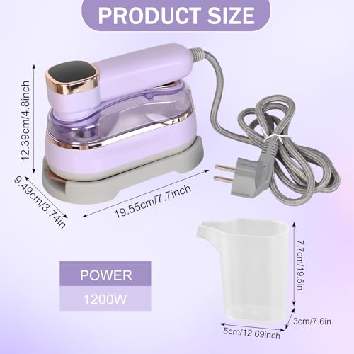Reisebügeleisen Tragbar – 2-in-1 Dampfbügeleisen & Dampfglätter – 15S Schnelles Aufheizen (1400W) – Leicht & Kompakt für Unterwegs,180ml Wassertank,4 Bügelmodi – LED Display – Faltbar & Reisetauglich