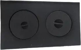 Chapa 2 Furos Econômica,MODELO PALISTA Completa P/Fogão A Lenha 40x22x19