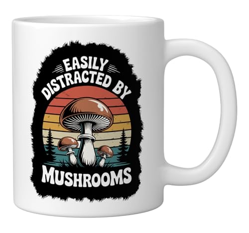 Taza cerámica para micólogo con diseño de hongos miniatura 2