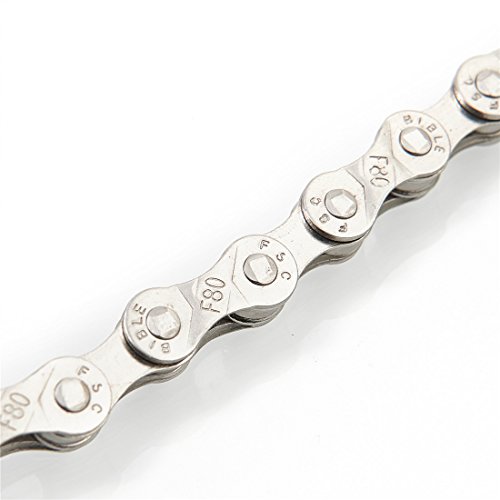 Zhiqiu Fsc 6,7,8 Speed 116L Bicycle Chains, Silver,Gold (1/2X3/32-Inch) (Silvse) #TOP6