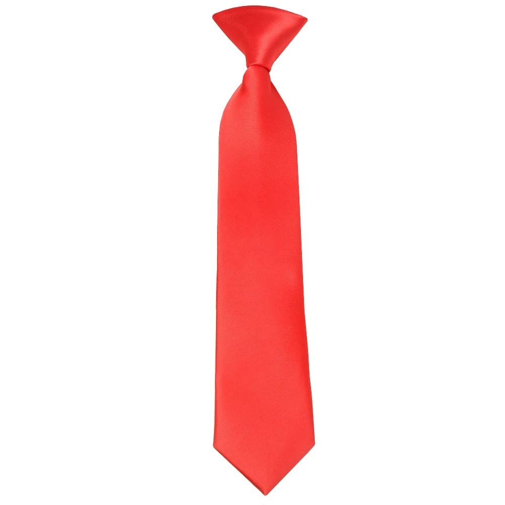 Ties R Us Boys Pink & Coral Pre Tied Coral Pink Satin Tie Age 4-7