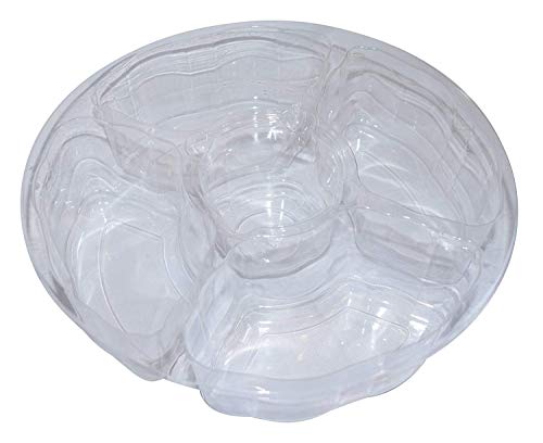 Pactiv 5 Compartment, Disposable Clear Fruit/Vegetable Tray with Lid (5 Sets) - Thumbnail 4