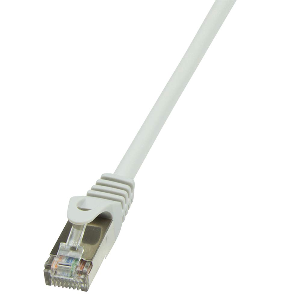 LogiLink RJ45 Netzwerkkabel Patchkabel CAT 5e SF/UTP 0.50m Grau – 5 Stück