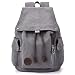 Produktbild Cooleaf Canvas Leinwand Rucksack Vintage für Outdoor Camping Außflug Sports Universität Rucksack Wanderrucksack Schultasche Schulrucksack Herren Damen Mädchen Jungen Teenager Rucksäcke (Grau)