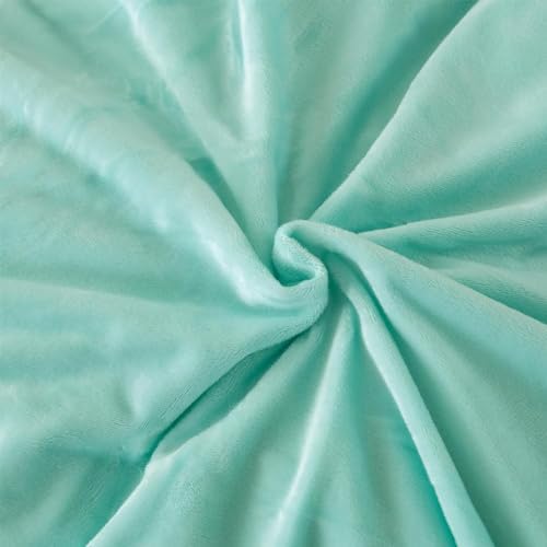EMME Luxury Fuzzy Duvet Cover Set Double Size Fluffy Comforter Cover Set for Double Bed Shaggy and Plush Soft Bedding Duvet Covers (Aqua Ombre,Double)