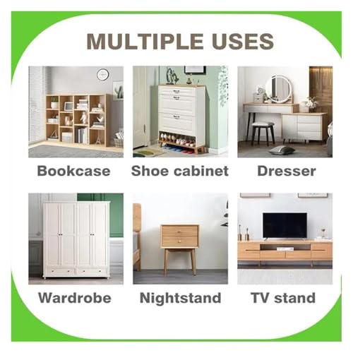 Fijación de muebles 4 Uds. anclajes antivuelco para pared y hogar 7