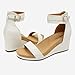 DREAM PAIRS Women's Open Toe Buckle Ankle Strap Platform Wedge Sandals Summer Shoes,Size 9,White/Pu,NINI-6