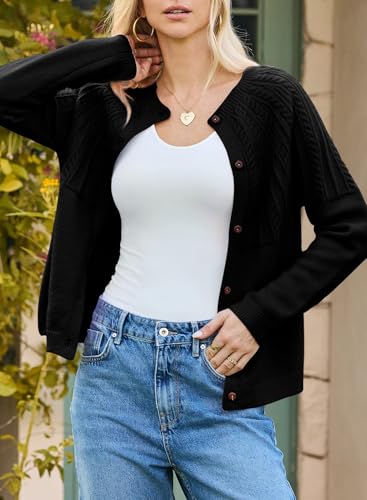 Image of Dokotoo Cardigan Sweaters for Women 2026 Fall Outfits Long Sleeve Sweaters