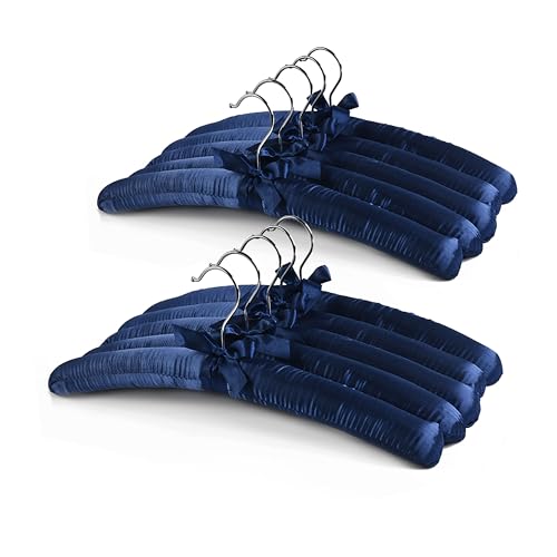 Better To U Blue Satin Padded Sweater Hangers 10 Pack cover