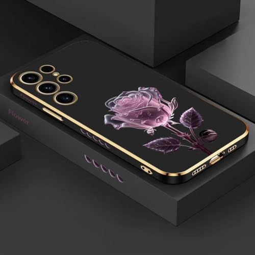Image of Peeperly Back Cover Case for Samsung Galaxy S23 Ultra Scratch Resistant Anti-Slip TPU Shockproof Protective Durable Florelle Case for Girls & Women(Pink)