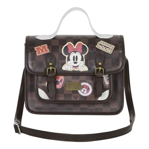 Disney Satchel Shoulder Bag-Backpack, Brown Minnie Mouse2