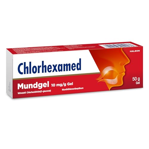 Chlorhexamed Mundgel 10mg/g Gel, 50 g, mit Chlorhexidin, Gel bei bakteriell bedingter Zahnfleischentzündung und für Pflege und Reinigung und Mundhygiene, Ideal gegen zahnfleisch entzündung
