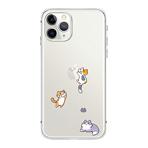 FancyCase Compatible with iPhone 12 (6.1inch)-Animal Pattern Soft Silicone Protective Transparent iPhone 12 Case (Cat Trio) FancyCase Compatible with iPhone 12 (6.1inch)-Animal Pattern Soft Silicone Protective Transparent iPhone 12 Case (Cat Trio)