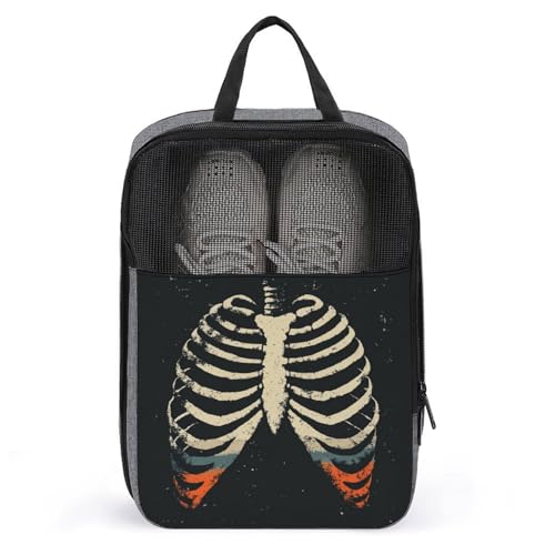 Bolsa de zapatos retro con forma de corazón para viajes, uso diario, bolsa de almacenamiento antipolvo para zapatos de golf