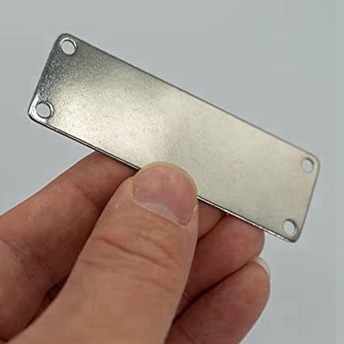 Plaques de Gravure en Acier Inoxydable Finition Soignée Rectangle à 4 Trous