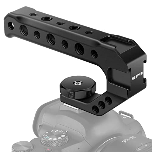 Nitze ARRI Top Handle,Camera Handgreep met ARRI Positioneringspinnen, Camera Top Grip met Geïntegreerde NATO Rail, Cold Shoe en Meerdere montagegaten (Stinger Handle) - PA28-BK